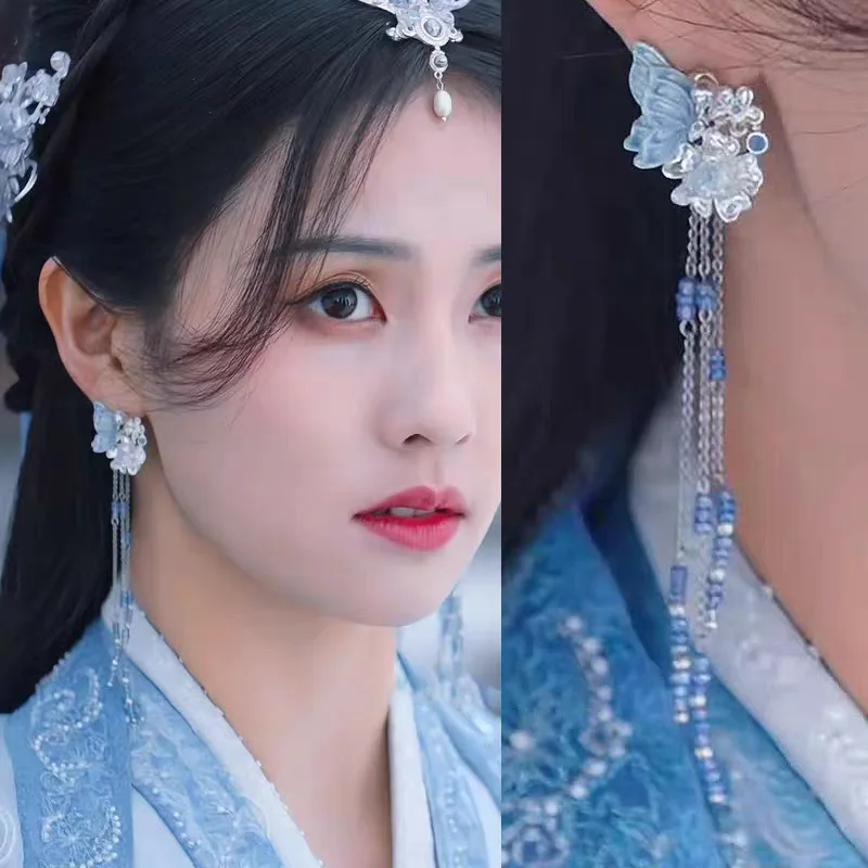 Pendientes colgantes hasta el final de la luna Luo Yunxi Tan Taijin White Deer Li Susu