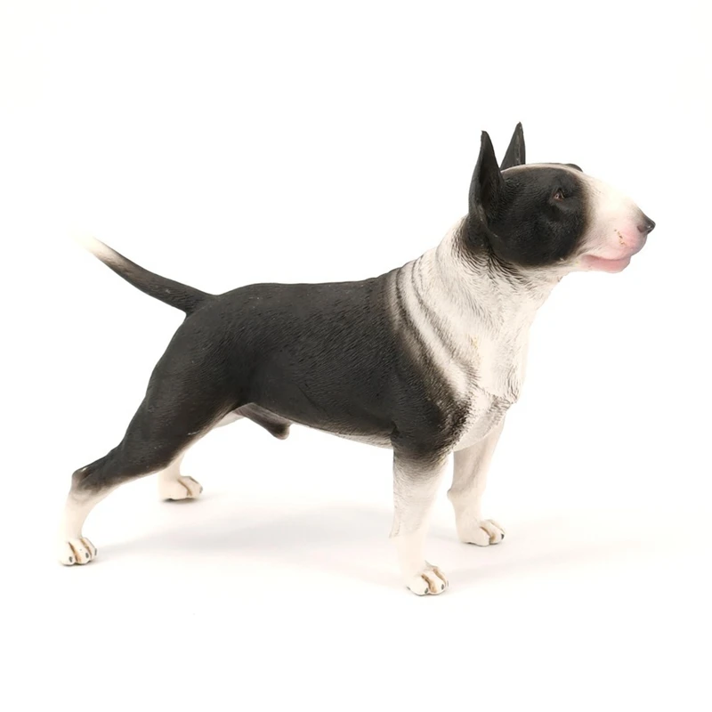 Symulacja Bull Terrier model zwierzęcy pies dekoracja domu szczeniak ozdoba na biurko — zdjęcie 3