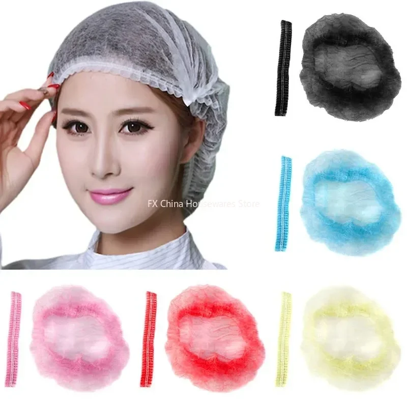 

100 шт./упак. Одноразовые сетчатые шапочки для душа и ванны, пылезащитные, дышащие, для кухни