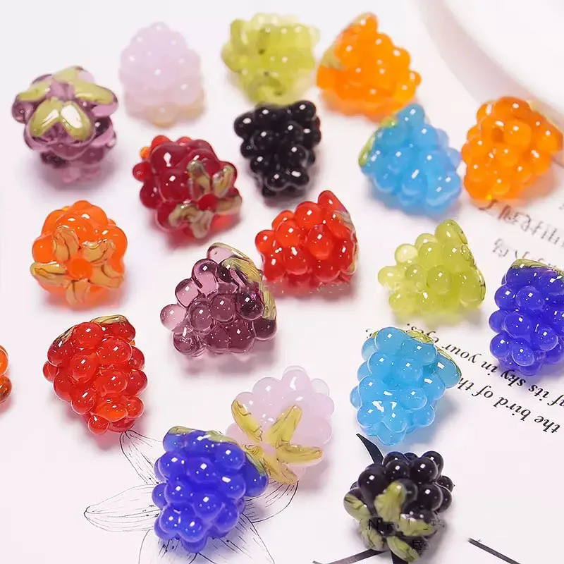 

【 Summer Fruit 】 Handmade Glass Beads Raspberry Cute Raspberry Loose Beads DIY Handmade Bead Material
