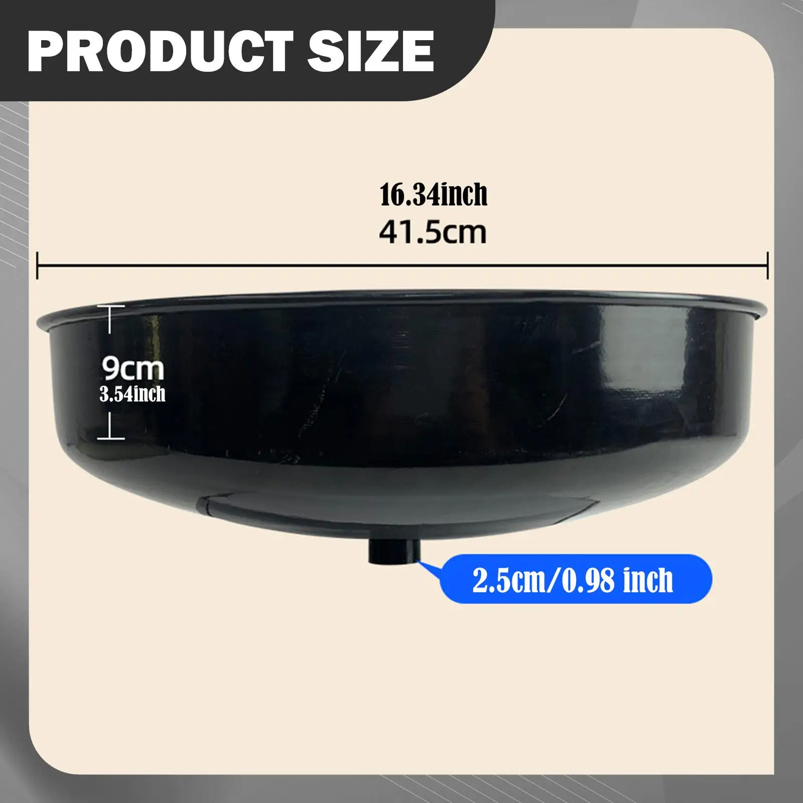 Oil Change Drain Pan Container Garage Tool Multifunction Easy to Clean Heavy - view 3