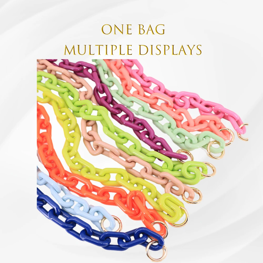 Strap For Chunky Acrylic Chain Wallet Colorful Replacement Purse Handle Strap For O Bag Accessories For Acrylic Handbags Chain