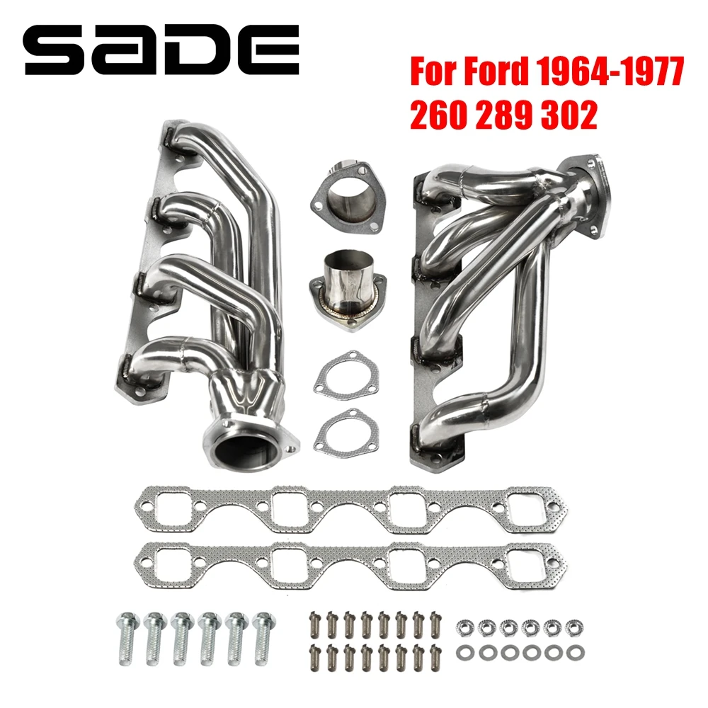 Stainless Steel Exhaust Manifold For Ford 260 289 302 1964-1977