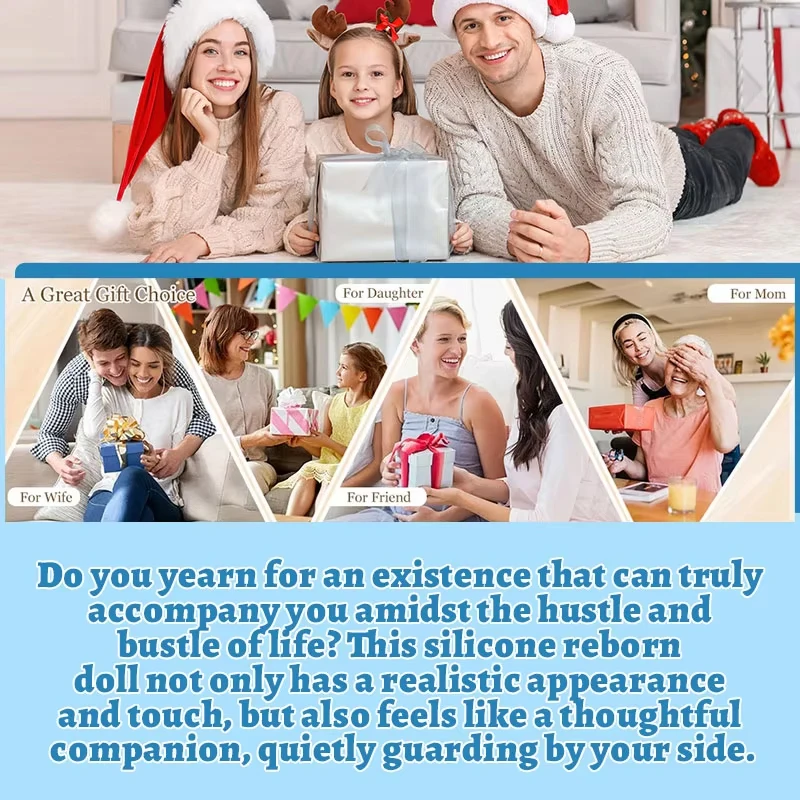Muñeca Reborn realista - 19,29 pulgadas (aproximadamente 49 cm) totalmente de silicona para recién nacidos, venas realistas y posiciones para dormir - Real Baby