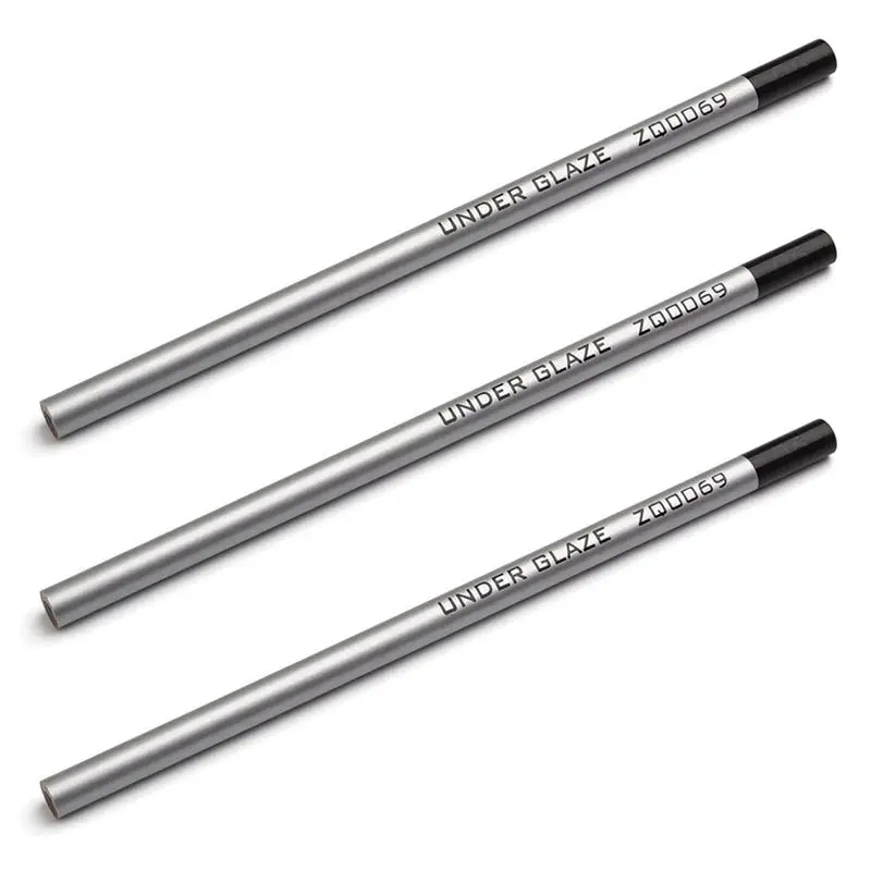 Stylish-3X Black Underglaze Pencils, Underglaze Pencils For Pottery,Underglaze Pencil Precision Underglaze Pencil For Pottery