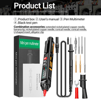 A3009 Mini Pen Multimeter with Voice Broadcast 6000 Counts Voltmeter VA Reverse LCD Display Flashlight NCV Tester for Volt