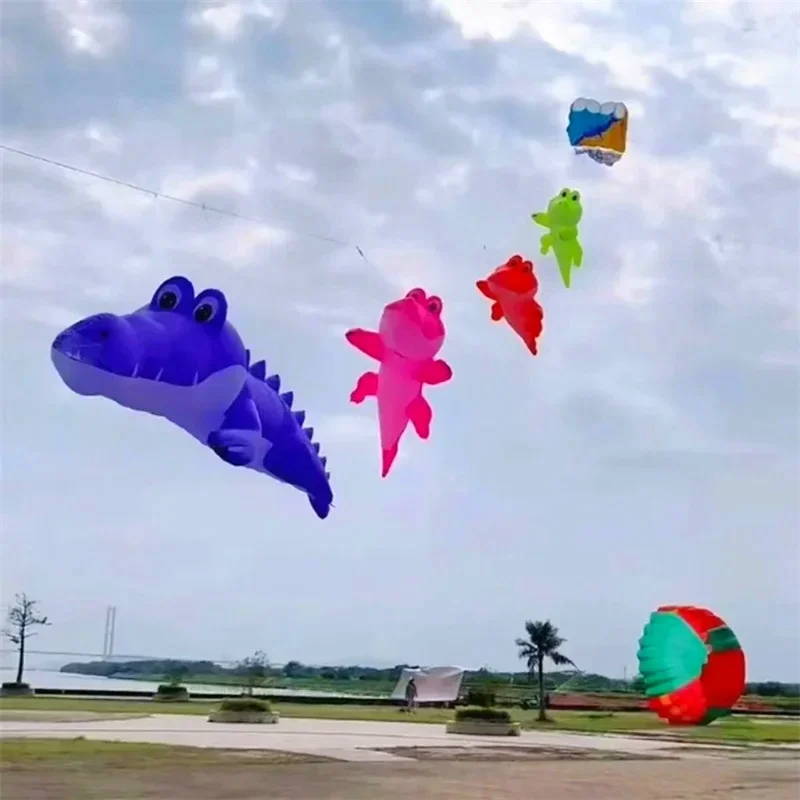 Free shipping 5m Crocodile kite flying string line soft kites pilot inflatable kites Flying toy fishing line child game windsock