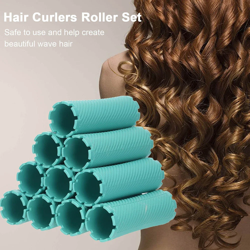 Perm vara reutilizável rolo de cabelo ferramentas de ondulação rolos modelador tubo ondulado estilo kit crimper