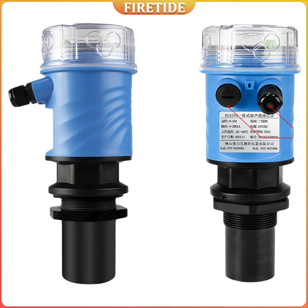 Ультразвуковой датчик уровня воды 4–20 мА, резервуар для воды, глубина жидкости, гидростатический датчик уровня, диапазон 0–10 м, выход RS485