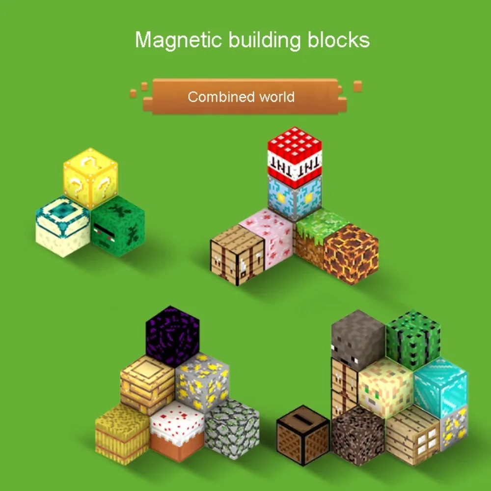 10-200 PCS Human Animal Magnetic Blocks Build Magnet Set Boy Girl DIY STEM Montessori Sensory Cubes Toddlers Education Gift