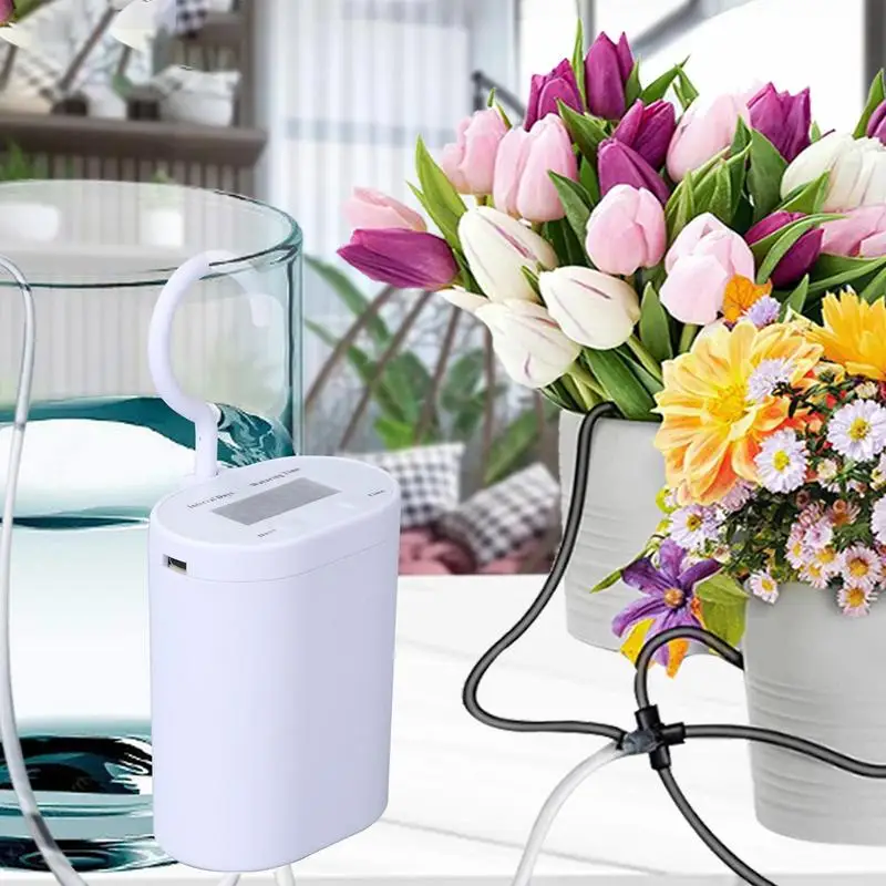 

Indoor Intelligent High-Flow Auto Watering System Automatic Plant Waterer With Timer 2000mAh Plant Self Watering Device For Home