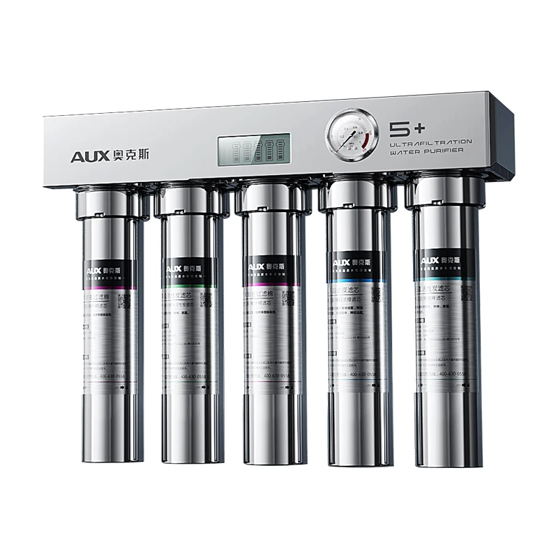 

5-ступенчатый ультрафильтрационный очиститель воды 3 л/мин, многофильтр из нержавеющей стали 304, бытовое использование, электроэнергия не требуется для сточных вод