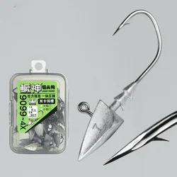 Fishing Jig Head Hook 4X Strong Triangle Lead Head T Tail Worm Hooks Soft Bait Fishhook 20-30 Pieces SALE