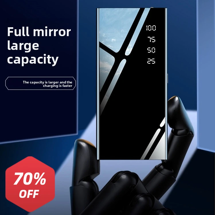 باور بانك بشاشة ديجيتال بسعة كبيرة 20000 مللي أمبير في الساعة، شاشة ملونة لامعة، مزود طاقة متنقل، مع شاشة عرض طاقة LED