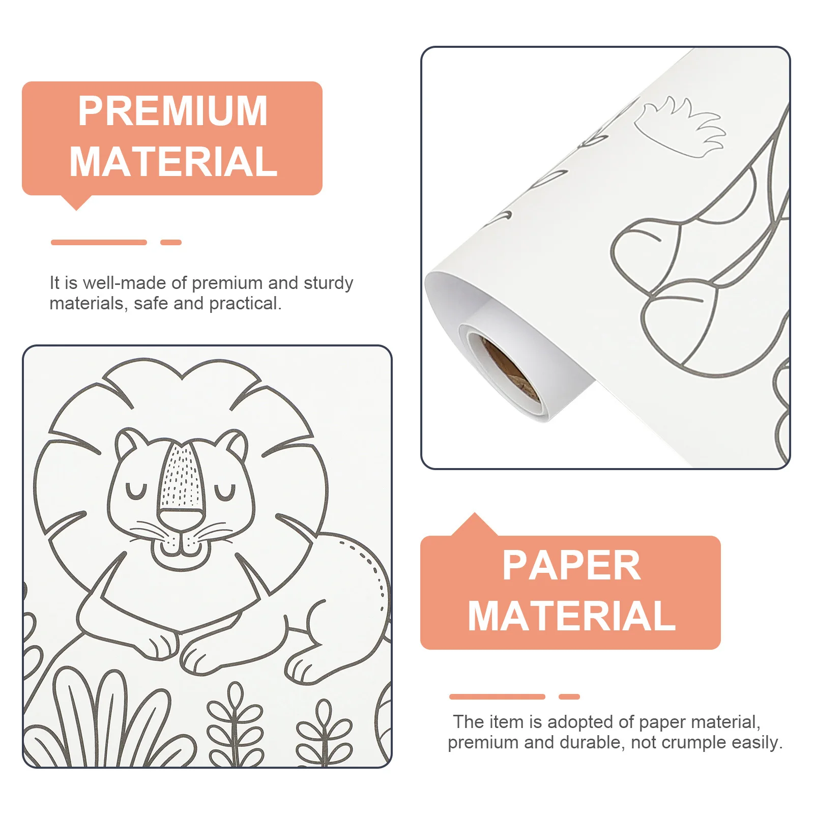 

Kids Coloring High-Quality Paper Educational Drawing Roll for Home School Creative Painting Poster