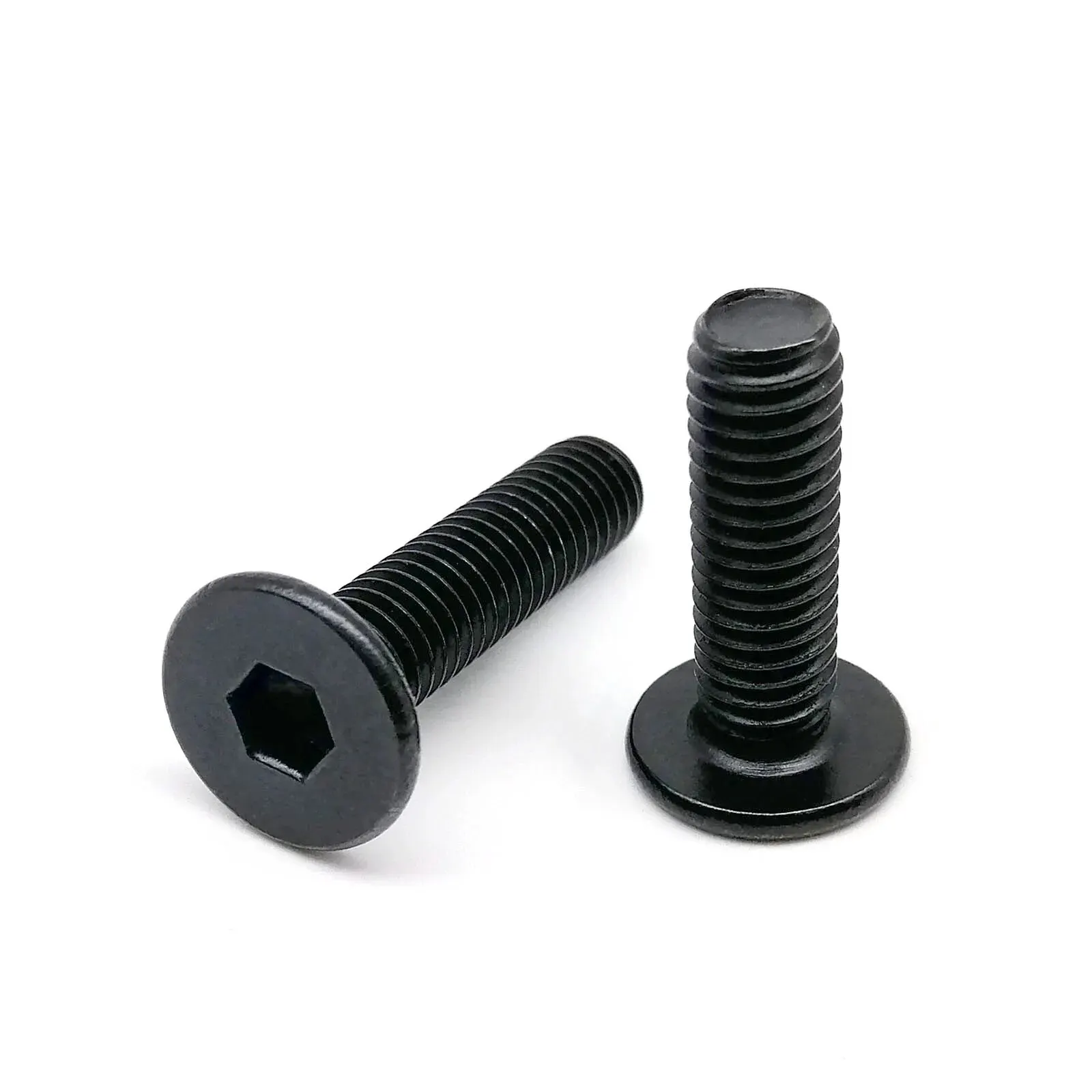 Allen Hexagon Ultrathin Hex Socket Ultra Thin Flat Wafer Head Screw Bolt M2 M2.5 M3 M4 M5 M6 M8 Black Plated 304 Stainless Steel