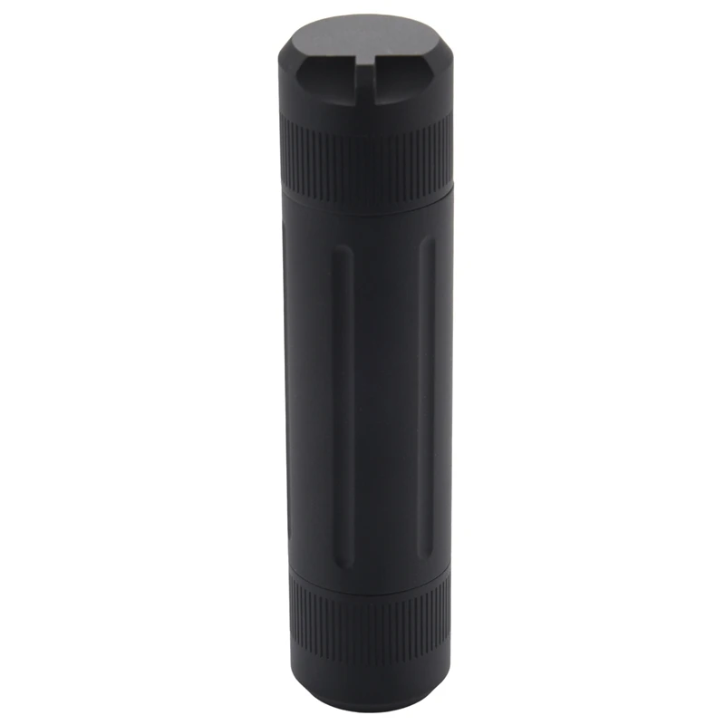 

Aluminum Alloy Black Waterproof Bottle Camping Survival Seal Bottle Edc Outdoor Tool