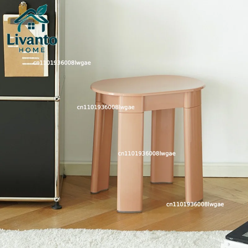 

Portable Footrest Household Removable Shoe Changing Stools Plastic Dressing Makeup Chairs Living Room Decorative Furniture