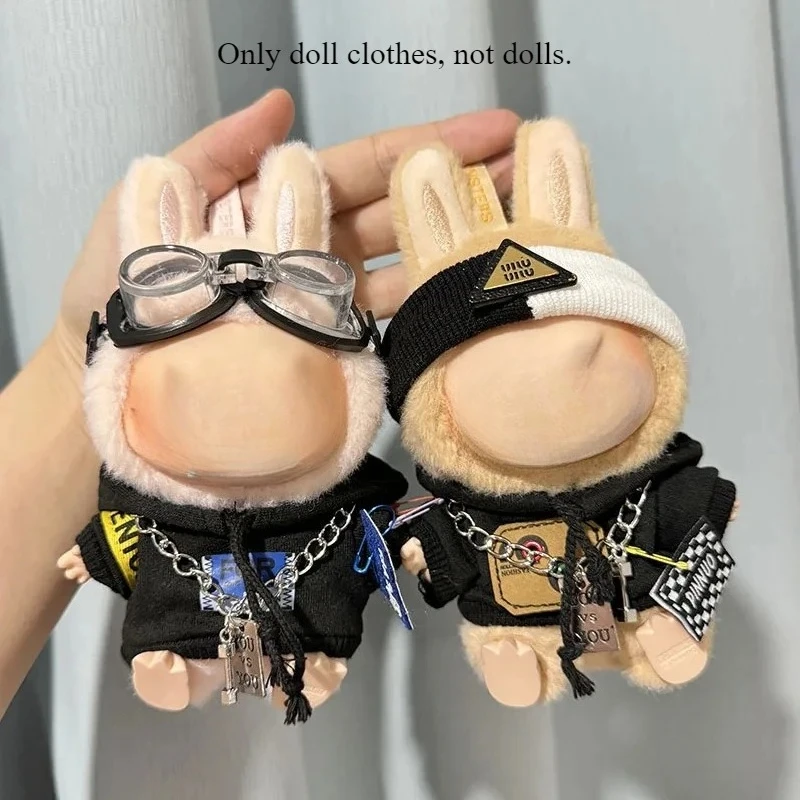 

Labubu Doll Clothes Fashion Overalls Labubu doll V1 V2 Dolls Clothing Accessories 15/17cm Plush Doll Universal