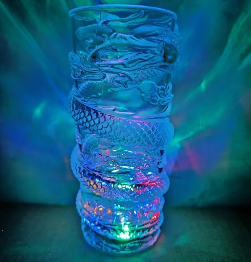 Sensor Luminous Dragon Drinkware Colorful LED Flash Beer Mug For Festival Night Party Creative Gift Water Cup