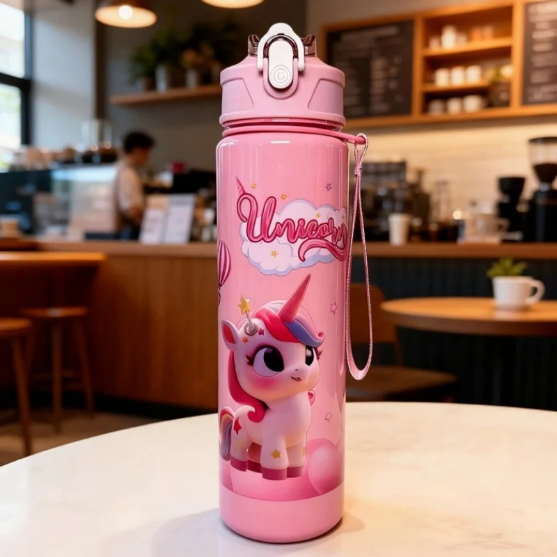 750ML 귀엽고 내구성이 뛰어난 우주 컵 BPA 프리 고온 저항 휴대용 물병 야외 활동에 적합한 완벽한 선물