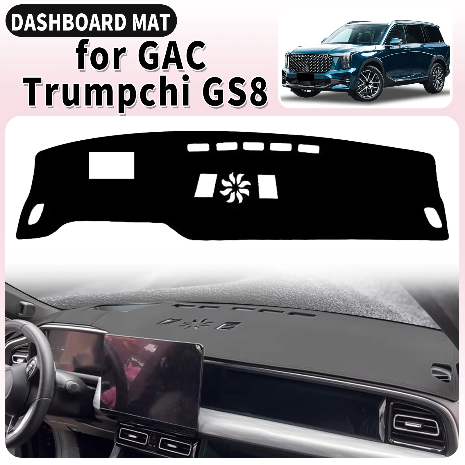 

for GAC Trumpchi GS8 2023 2024 2025 2026 Car Dashboard Cover Dashmat Sunshade Anti‑UV Anti‑Glare Dash Mat Interior Accessories