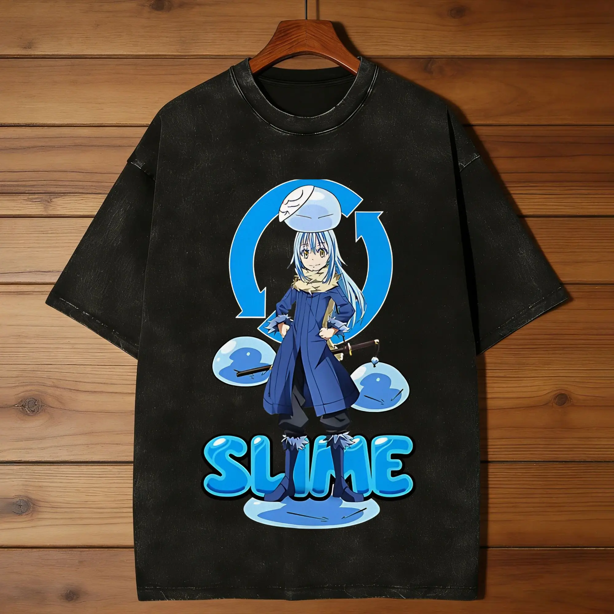 That Time I Got Reincarnated As A Slime Outfits Anime Serie Washed T Shirts Leisure  Summer Tees Print Cotton Clothing Gift