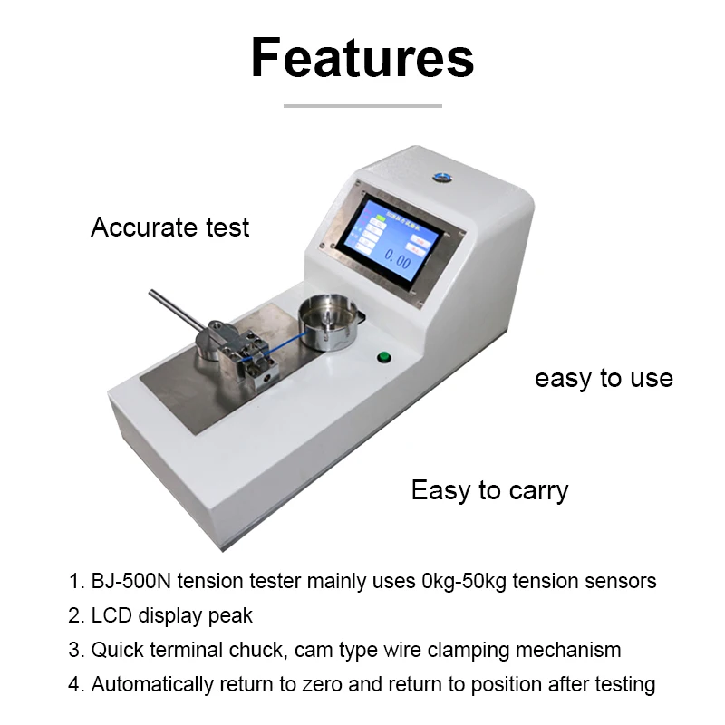 

Electrical Terminal Tensile Testing Instrument 500N~3000N Wire Harness Terminal Push-Pull Strength Tester for Quality Controler