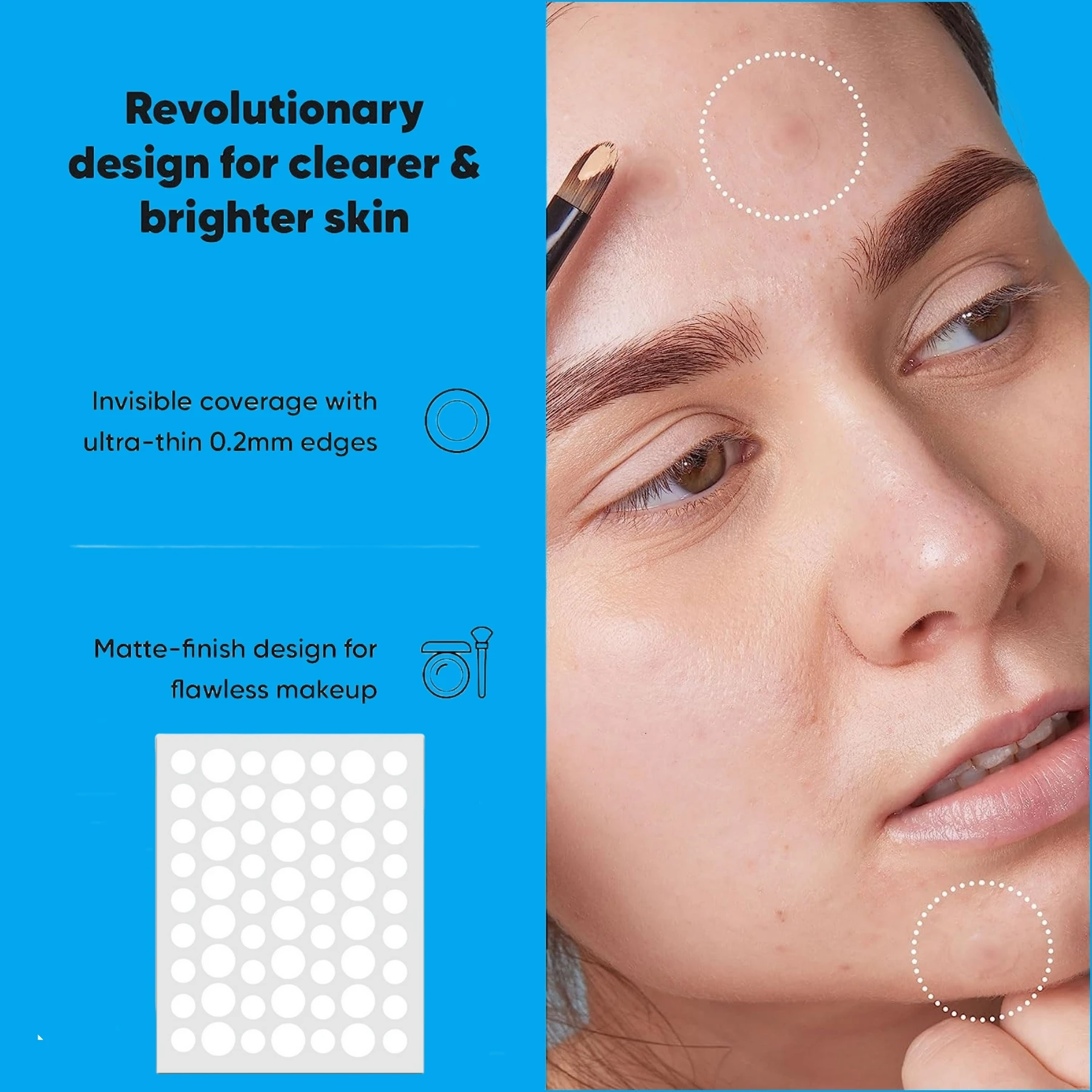 300 قطعة من رقعة البثور الغروانية المائية مع شجرة الشاي والزيت العطري تتضمن بقع حب الشباب لتقليل المسام للبشرة الواضحة