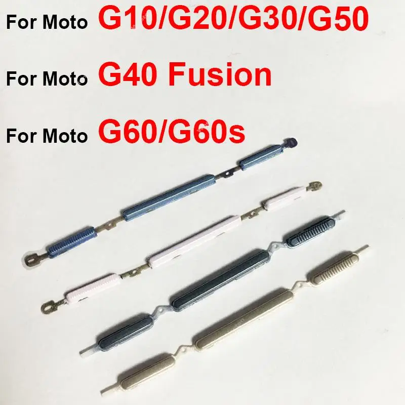 Power Volume Button For Motorola MOTO G10 Power G20 G30 G40 Fusion G50 G60 G60S On OFF Power Volume Side Key Parts