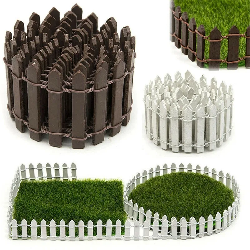 5x90cm Mini wooden fence decoration, farm garden decoration, balcony landscape guardrail accessories, indoor courtyard