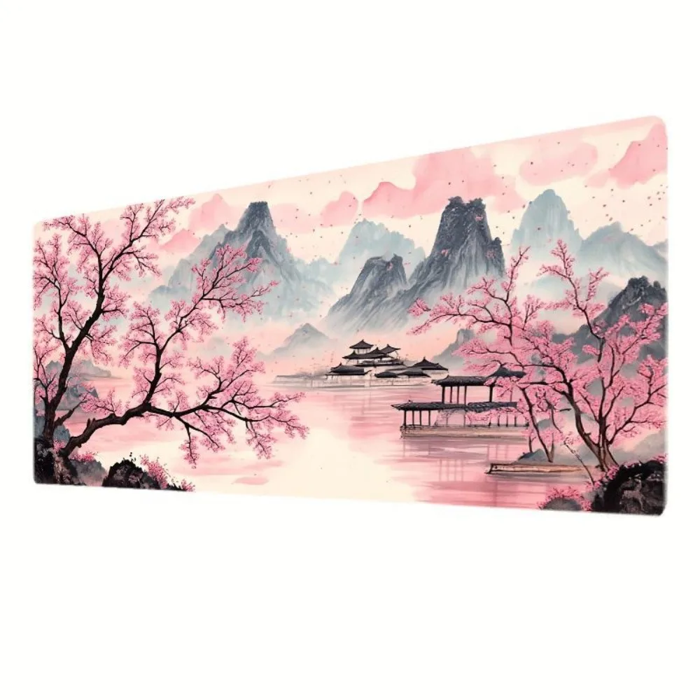Cherry blossom tree landscape modern office desk accessories desk organizers and trays alfombrillas gaming alfombrilla ratón