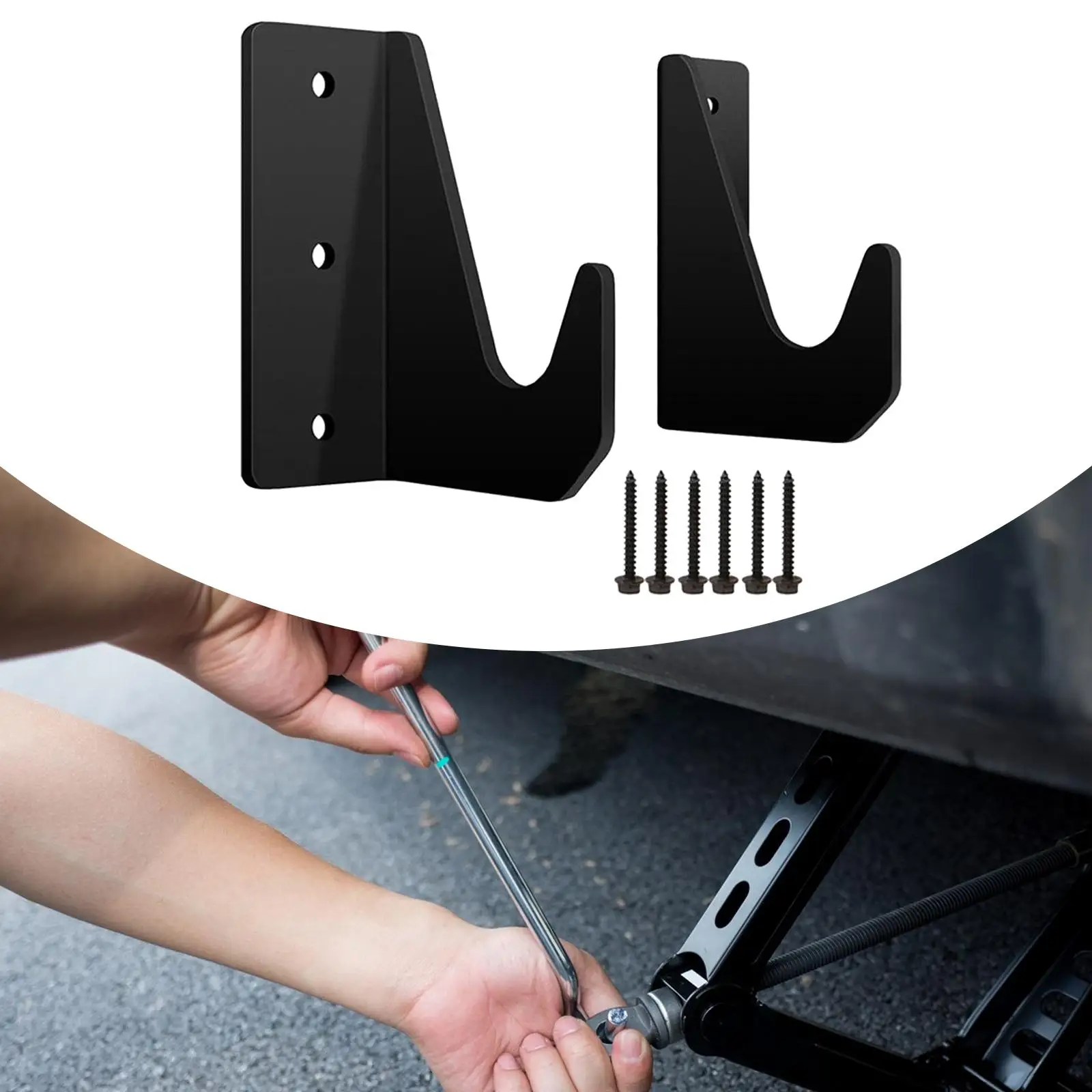 

Jack Storage Rack Sturdy Organized Bracket Universal Horizontal Hydraulic Jacks Organization Space Saving Holder Wall Mounting