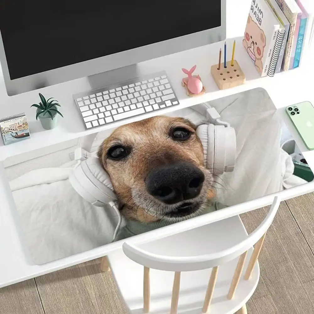 

Dog Mouse Pad Cute HD Mousepad Pad Extended Gaming Keyboard LargeMousepad 90x40cm XXL Gamer Mousepad