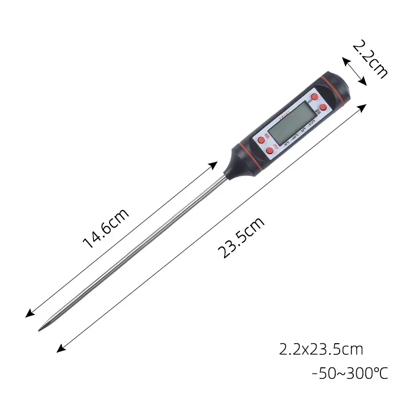 Termómetro Digital con sonda larga de 15cm, Kits de fabricación de velas, medición de cera de parafina líquida de soja, leche al horno, carne,