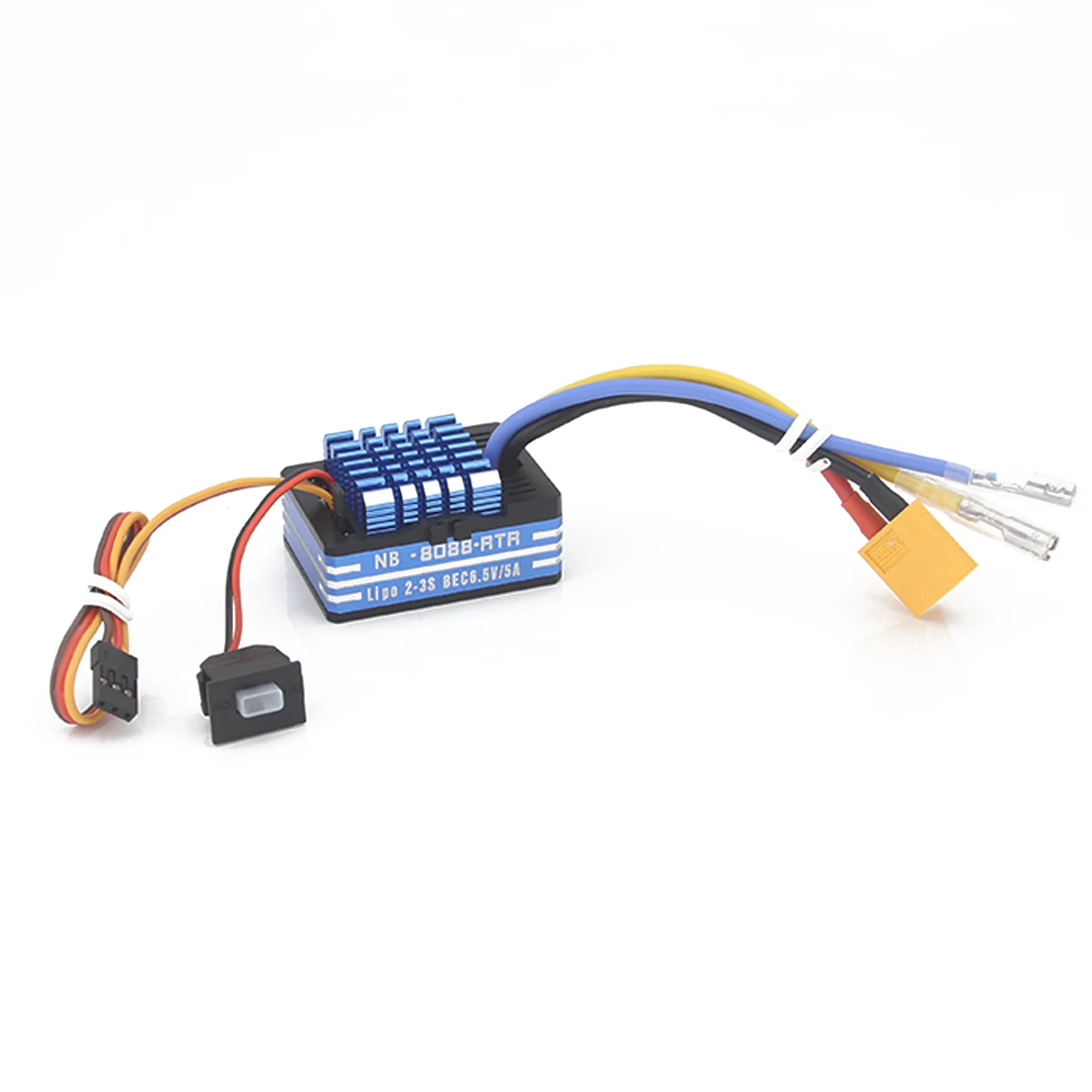 NEEBRC 60A 메탈 브러시드 ESC 방수 2-3S BEC 6.5V/5A 속도 조절기 540 550 750 모터 RC 차량 보트 탱크 자동차 부품용