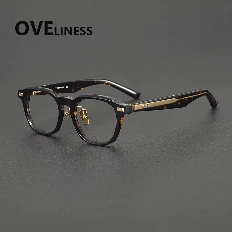 High Quality Acetate Eyeglasses Frames Men's Retro Acetate glasses Frame men women Spectacles