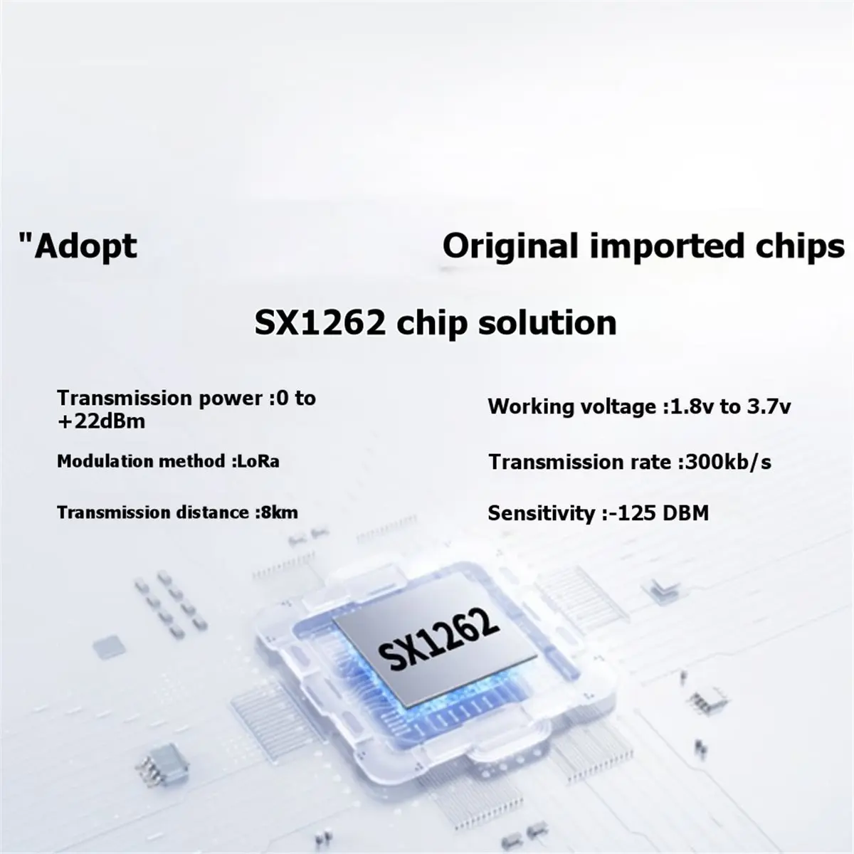 DX-LR30 SX1262 Chip Development SX1262 LoRa Module Module 8km 22dBm UART LoRa Spread Spectrum Technology 900M22SP