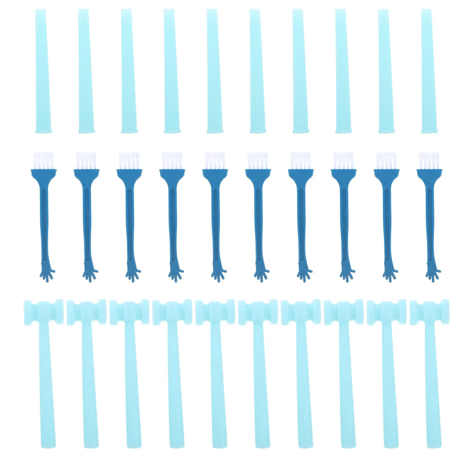 10Sets Kids Excavation Tools Set Hammer Chisel Brush Child Safe Lightweight Plastic Construction Digging Play Kit