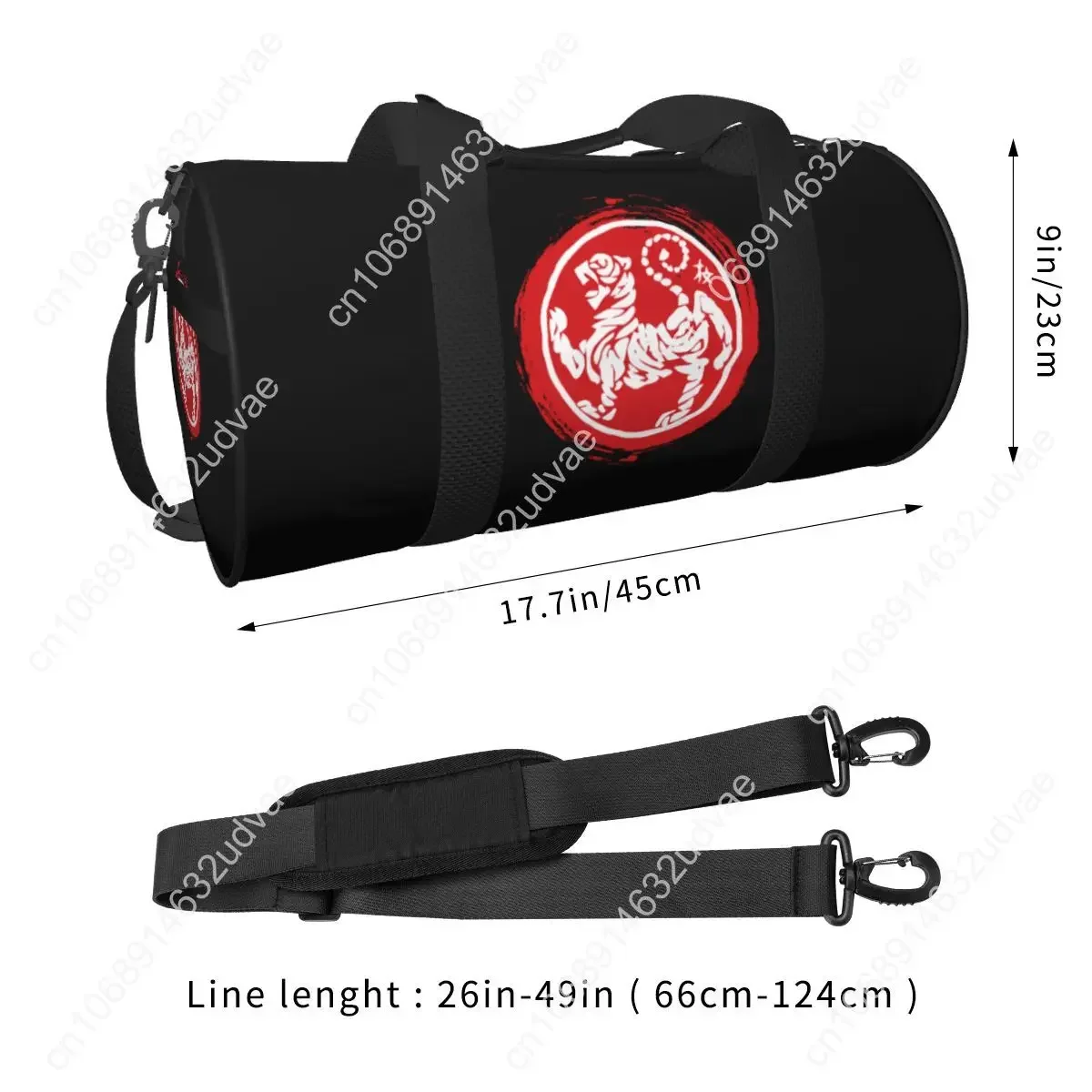 Karates Logo Gym Bag Martial Arts Japan Tiger Portable Sports Bags Gym Accessories Training  Handbag Retro Fitness Bag For Men
