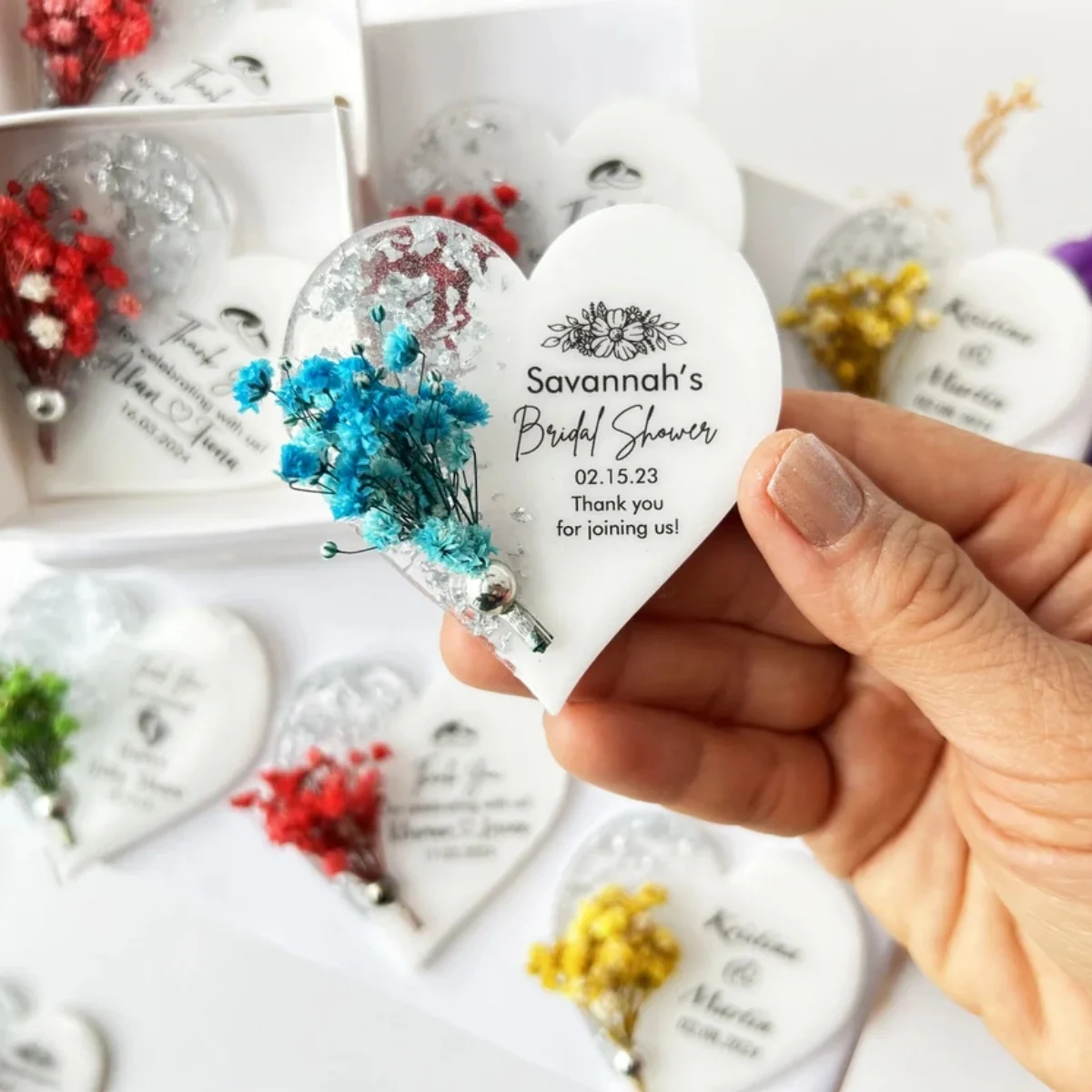 Bridal Shower Favors for Guests, Gifts, Bachelorette party, bride-to-be, engagement party favors magnet, Wedding Favors, Epoxy M