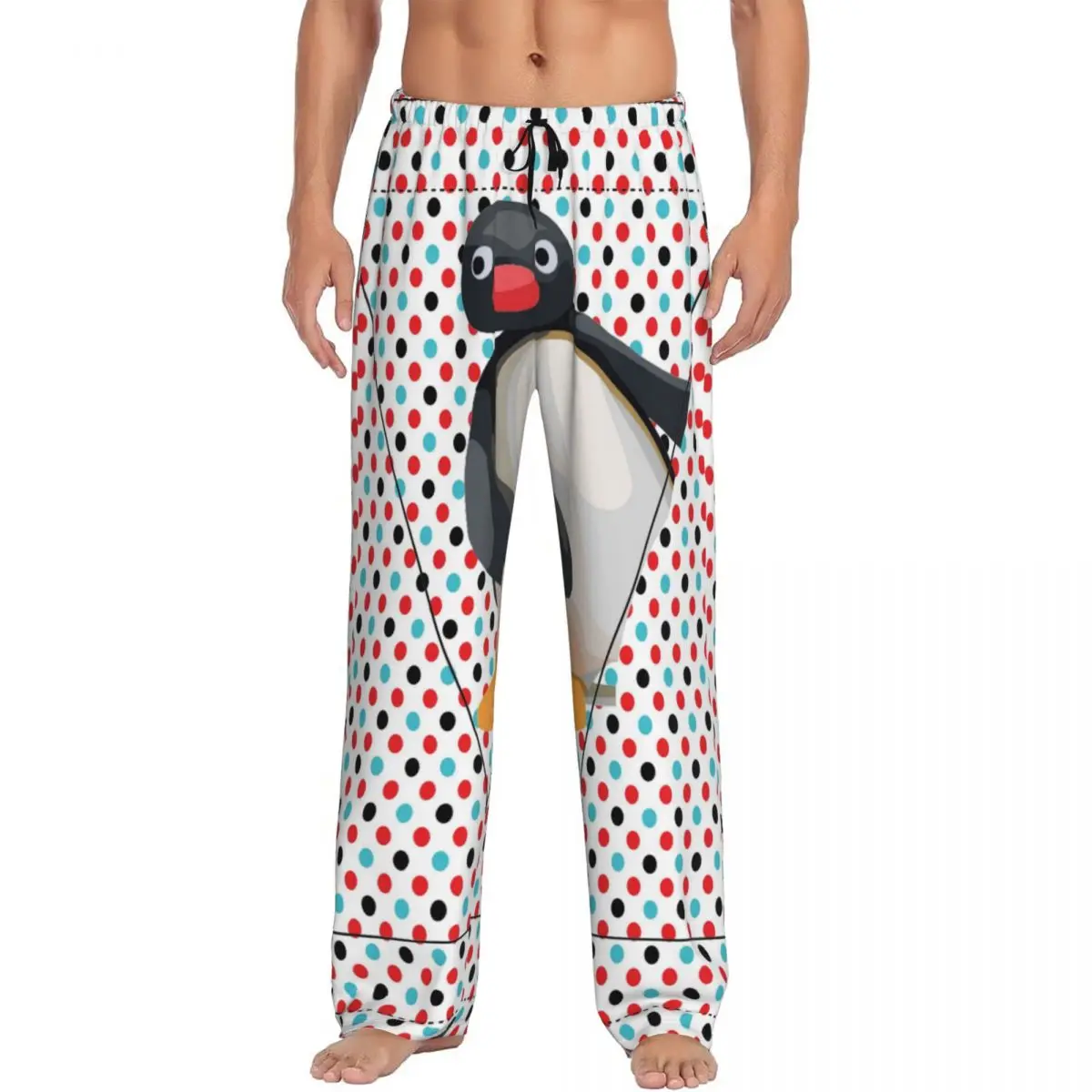 

Custom Men Noot Noot Pingu Pajama Pants Print Penguin Merch Sleep Sleepwear Bottoms with Pockets