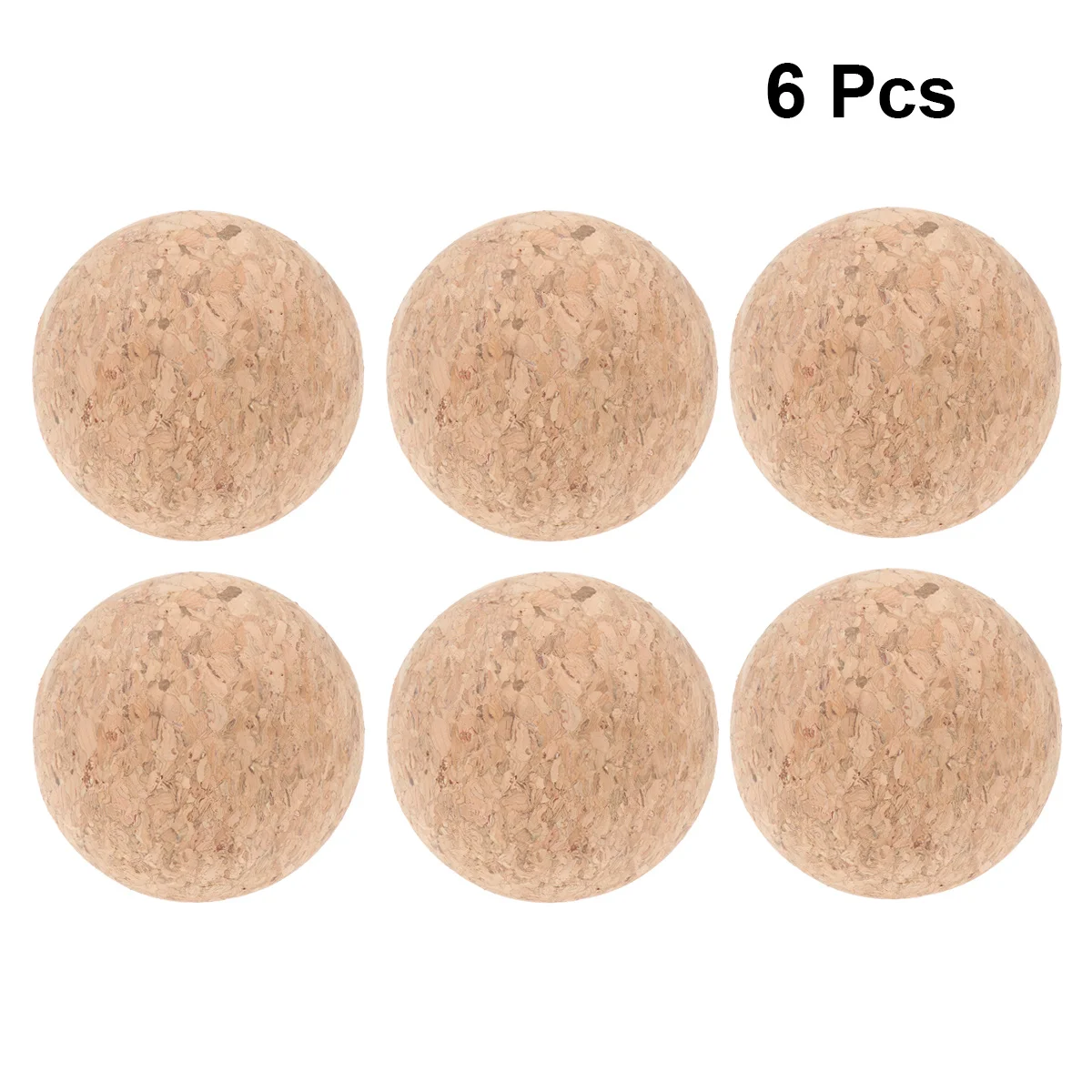 

6Pcs Cork Soccer Balls for Foosball Table Replacement Solid Wood Soccers Footballs Tabletop Games Ball Set Wooden Desktop Game