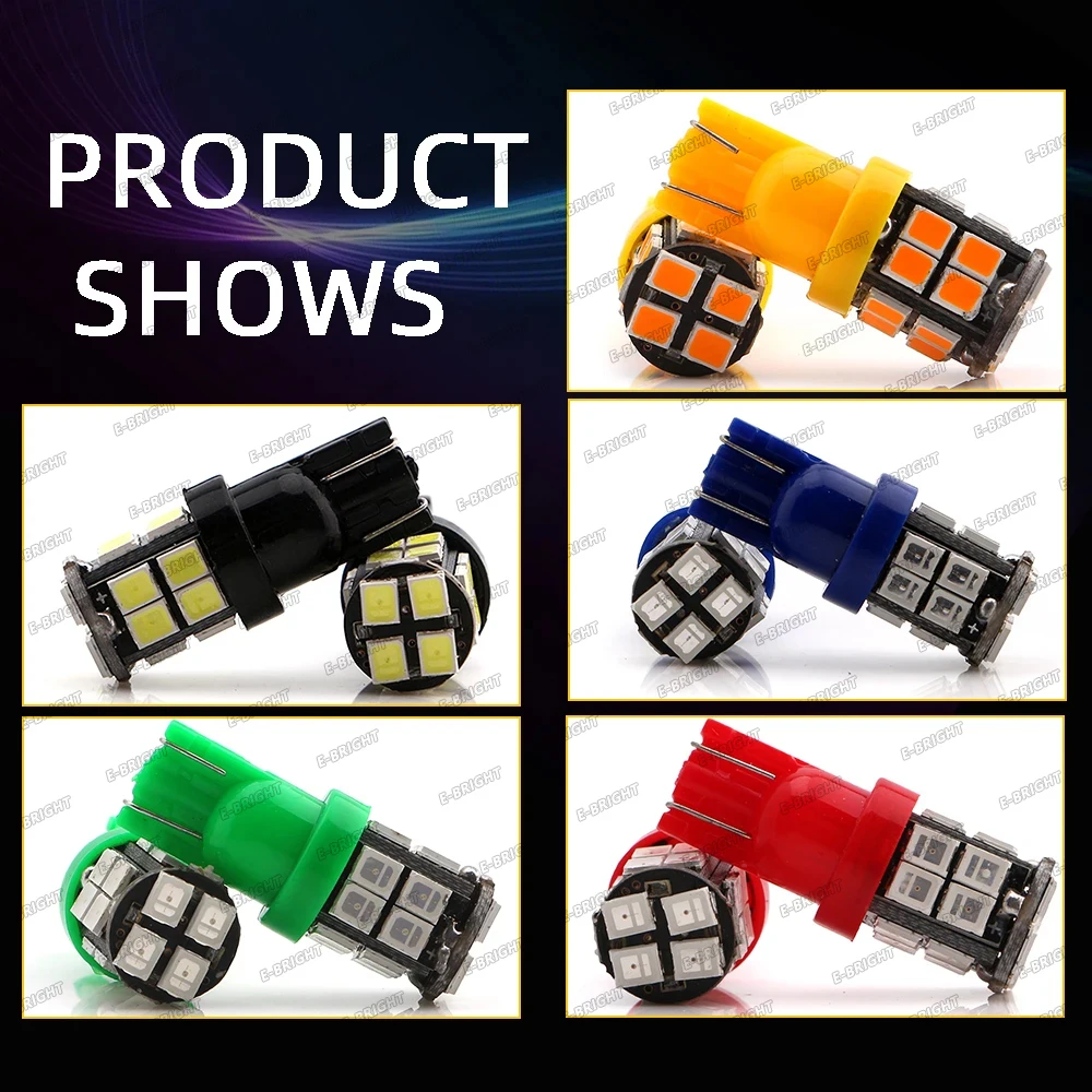 10P 24V DC W5W 194 168 T10 2835 20 SMD Led Bulb Van Truck SUV Clearance Dome Parking Reverse Light Blue Green White Red Amber