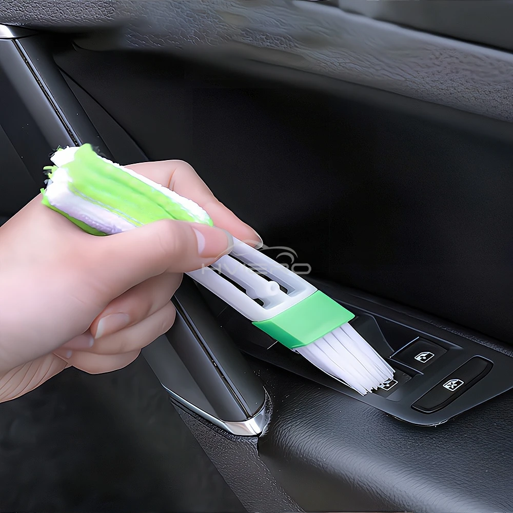 1Pcs Car Air Conditioner Vent Slit Cleaning Brushs grooves Dusting Blinds Keyboard Cleaning Dust Removal Tools Dual head brush