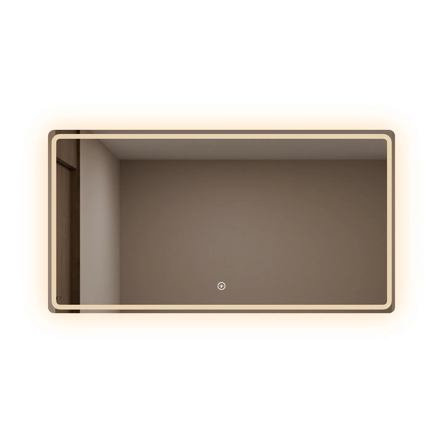 High-end hotel square smart bathroom mirror LED ultra-clear glass defogging