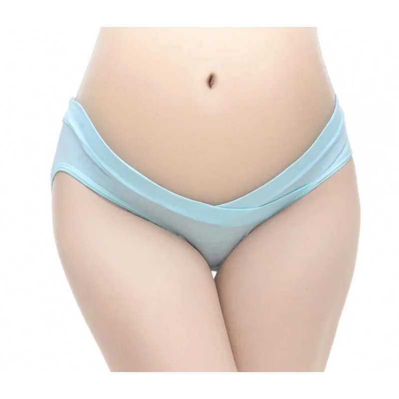 Cotton Maternity Pregnant Underwear Postpartum Mother Under Bump Panties V-Shaped Soft Belly Support Panty Breathable