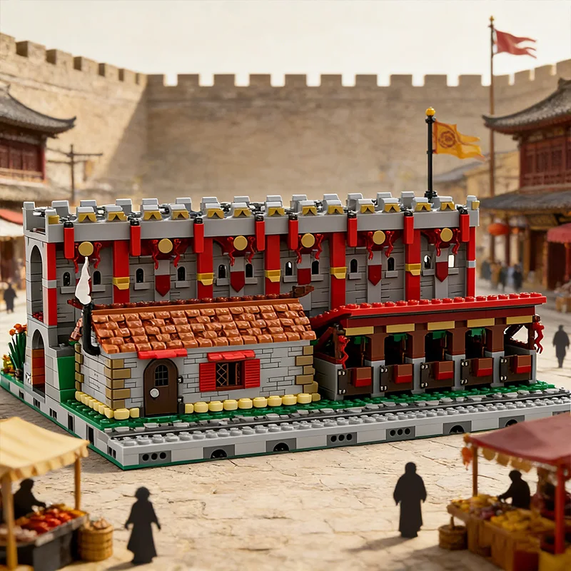 940-teiliges City Street Red Faction Cottage MOC Anpassbares Modulares Baustein-Set Beliebtes Kinder-Design DIY Spielzeug Weihnachtsgeschenk