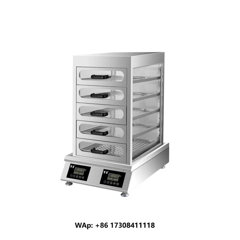 Vertical Commercial Stainless Steel Steamer Inner Size 50*40 Automatic Steam Cooker Foil Food Warmer