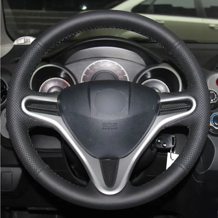 Car Steering Wheel Cover For Honda Fit 2009-2013 City 2009 2010 2011 2012 2013 Jazz 2009 2010 2011 2012 2013 Insight 2010